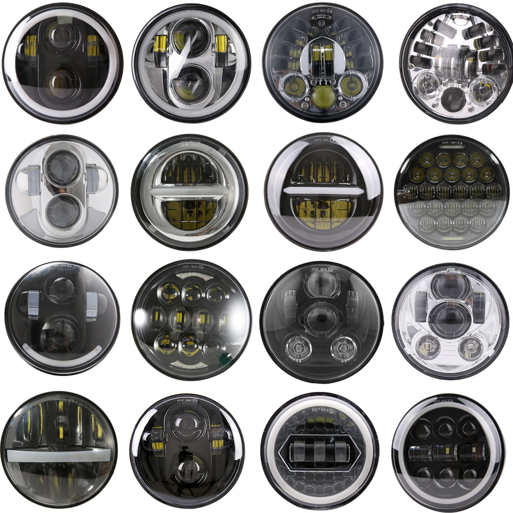 Universal Motorcycle Led Headlight Projector - Universal 5 3/4 Inch 5.75
