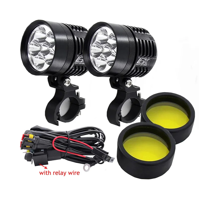Double Colors LED Strobe Motor - Universal Motorcycle Led Headlight Projector review and price