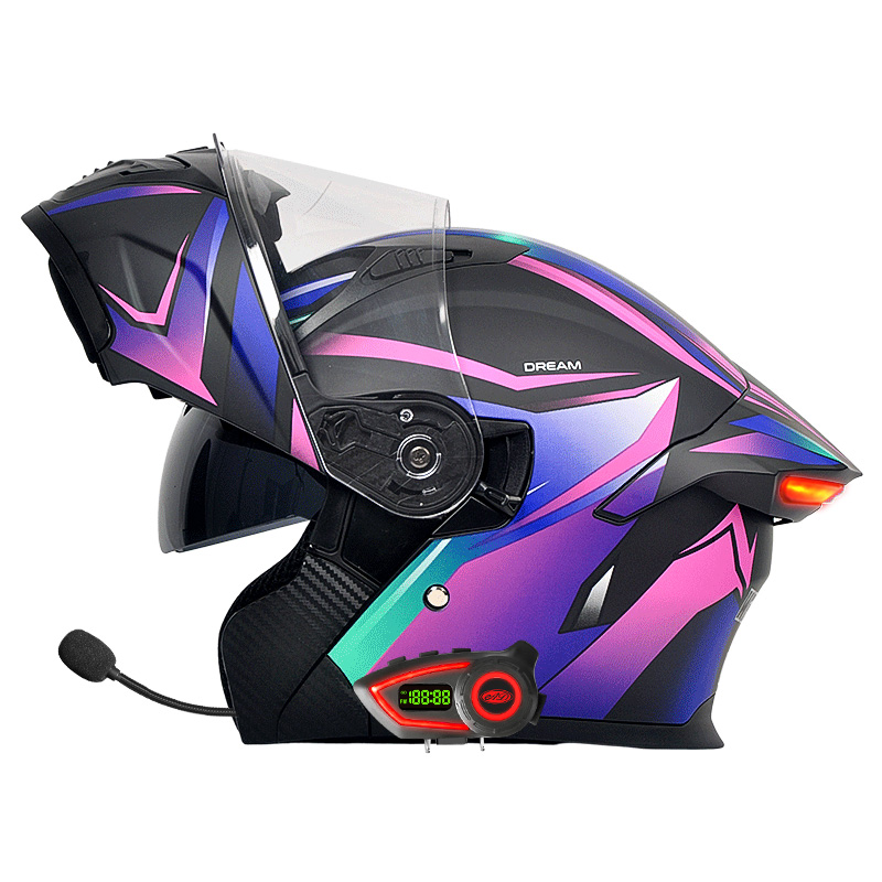 DOT Motorcycle Helmets Double  - Full Face Motorcycle Helmet With Bluetooth review and price