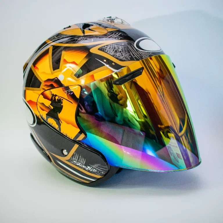3/4 Open Face Helmet Ram3 Pedr - Full Face Motorcycle Helmet With Bluetooth review and price
