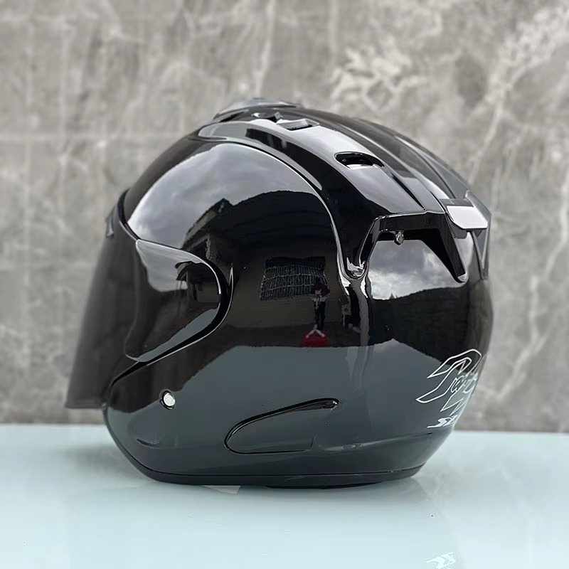 Ram5 Bright Black Half Helmet  - Full Face Motorcycle Helmet With Bluetooth review and price