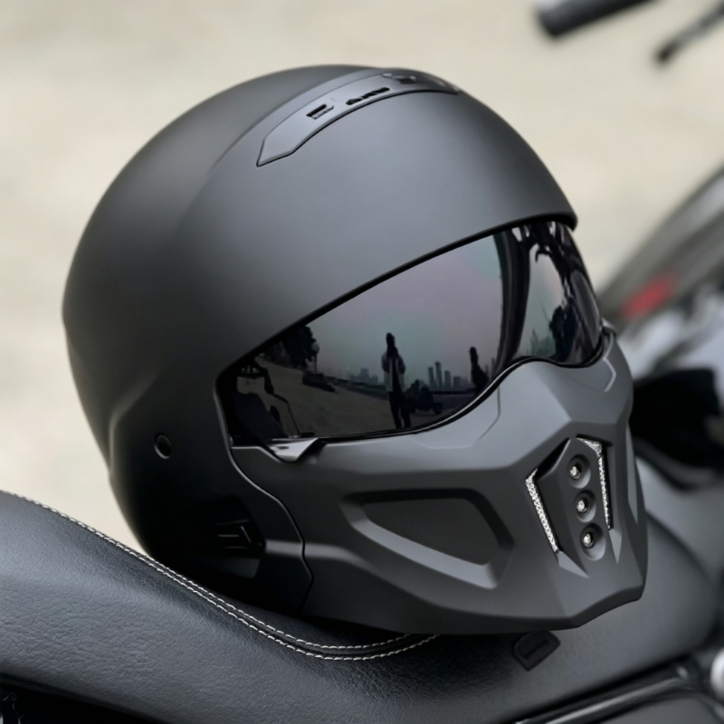 Rugged Bright Black Scorpion F - Full Face Motorcycle Helmet With Bluetooth review and price